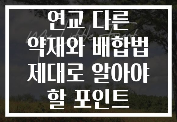 연교 다른 약재와 배합법 제대로 알아야 할 포인트