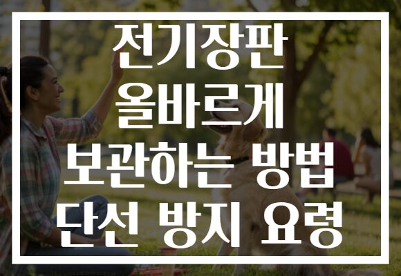 전기장판 올바르게 보관하는 방법 단선 방지 요령