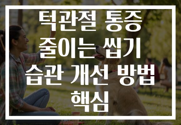 턱관절 통증 줄이는 씹기 습관 개선 방법 핵심