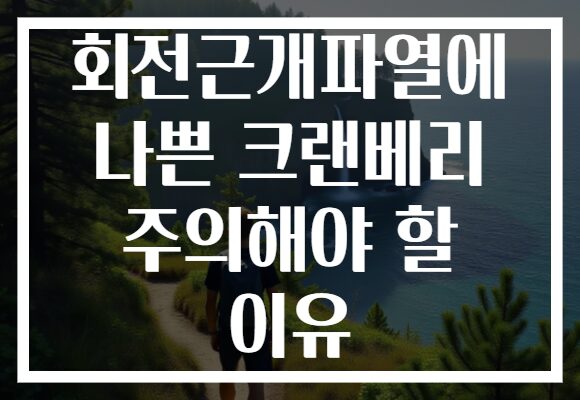 회전근개파열에 나쁜 크랜베리 주의해야 할 이유