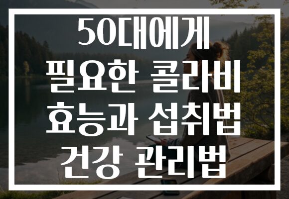 50대에게 필요한 콜라비 효능과 섭취법 건강 관리법