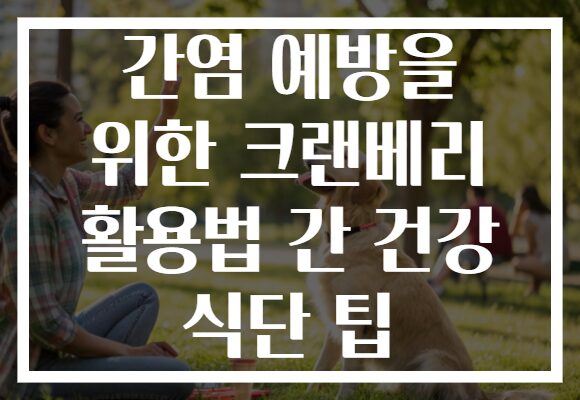 간염 예방을 위한 크랜베리 활용법 간 건강 식단 팁