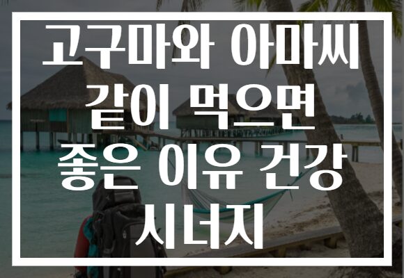 고구마와 아마씨 같이 먹으면 좋은 이유 건강 시너지