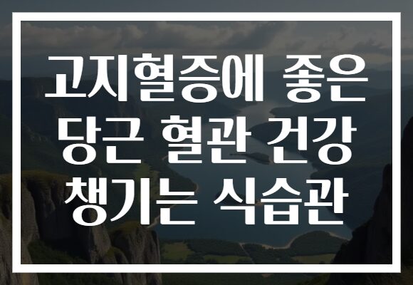 고지혈증에 좋은 당근 혈관 건강 챙기는 식습관
