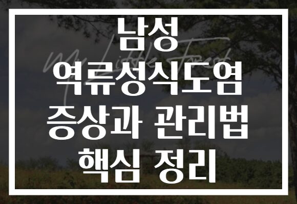 남성 역류성식도염 증상과 관리법 핵심 정리