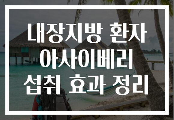 내장지방 환자 아사이베리 섭취 효과 정리
