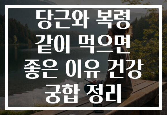 당근와 복령 같이 먹으면 좋은 이유 건강 궁합 정리