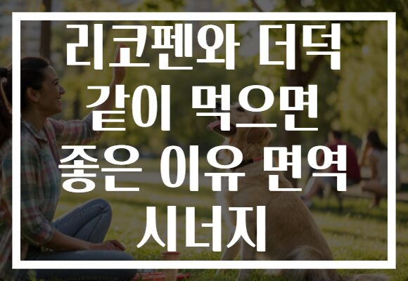 리코펜와 더덕 같이 먹으면 좋은 이유 면역 시너지