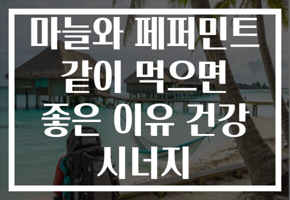 마늘와 페퍼민트 같이 먹으면 좋은 이유 건강 시너지