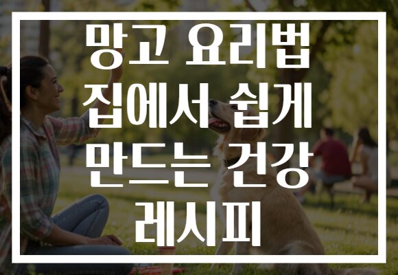 망고 요리법 집에서 쉽게 만드는 건강 레시피