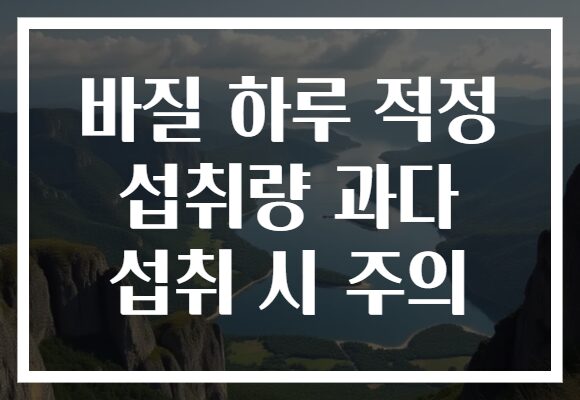 바질 하루 적정 섭취량 과다 섭취 시 주의