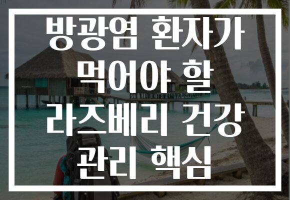 방광염 환자가 먹어야 할 라즈베리 건강 관리 핵심
