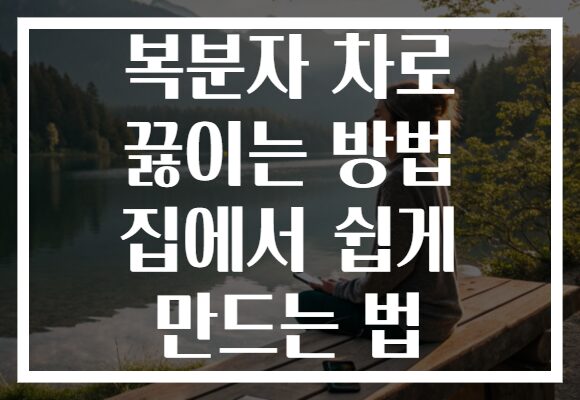 복분자 차로 끓이는 방법 집에서 쉽게 만드는 법