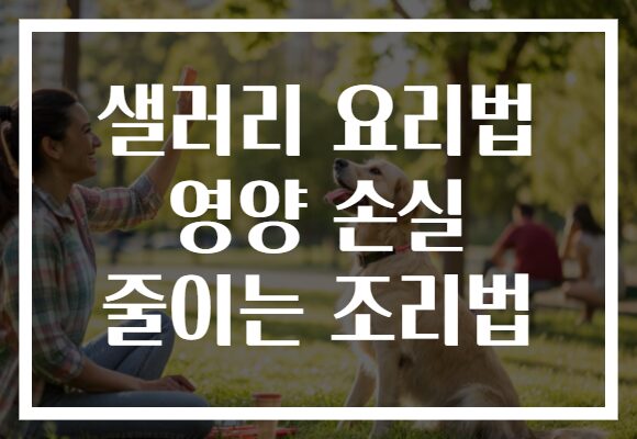 샐러리 요리법 영양 손실 줄이는 조리법
