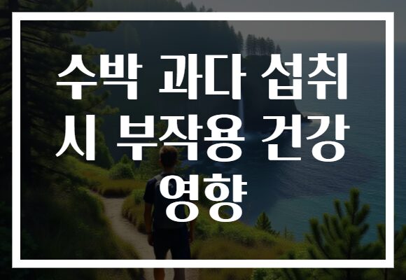 수박 과다 섭취 시 부작용 건강 영향