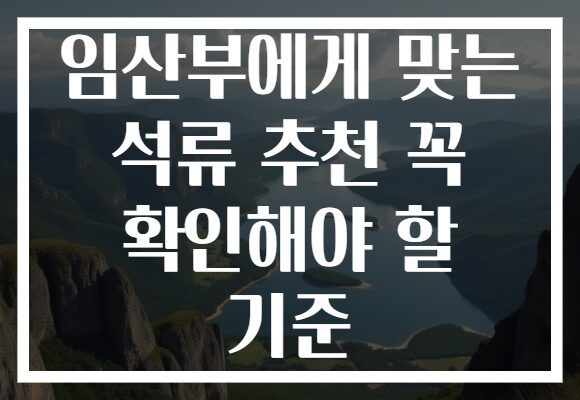 임산부에게 맞는 석류 추천 꼭 확인해야 할 기준