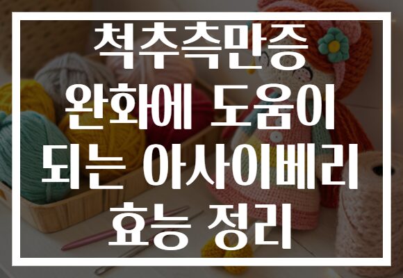 척추측만증 완화에 도움이 되는 아사이베리 효능 정리