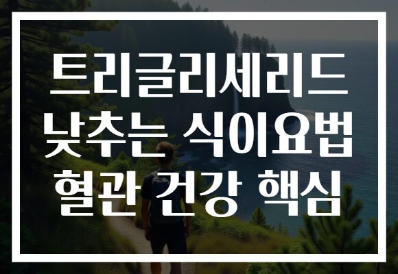 트리글리세리드 낮추는 식이요법 혈관 건강 핵심