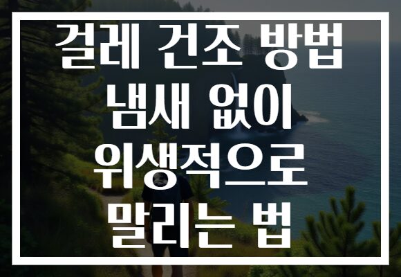걸레 건조 방법 냄새 없이 위생적으로 말리는 법