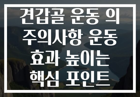 견갑골 운동 의 주의사항 운동 효과 높이는 핵심 포인트