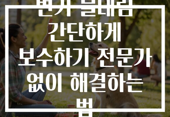 변기 물내림 간단하게 보수하기 전문가 없이 해결하는 법