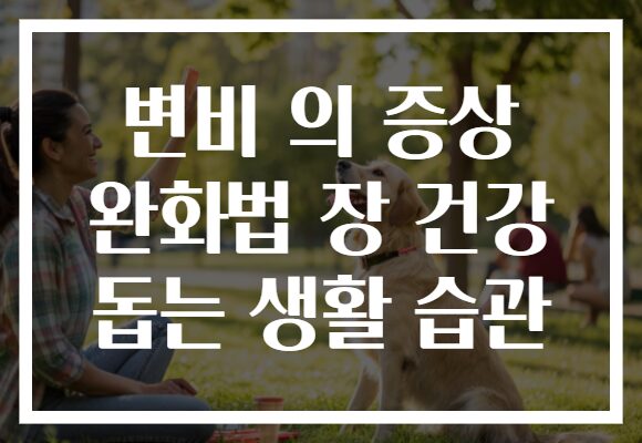 변비 의 증상 완화법 장 건강 돕는 생활 습관