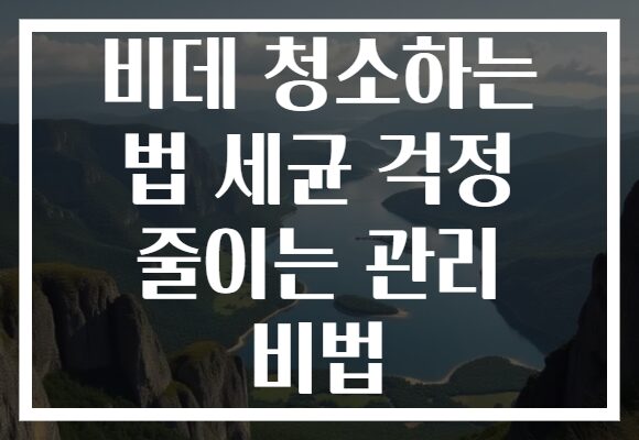 비데 청소하는 법 세균 걱정 줄이는 관리 비법