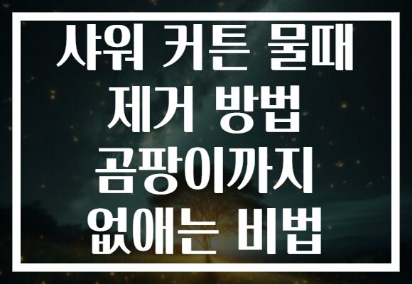 샤워 커튼 물때 제거 방법 곰팡이까지 없애는 비법