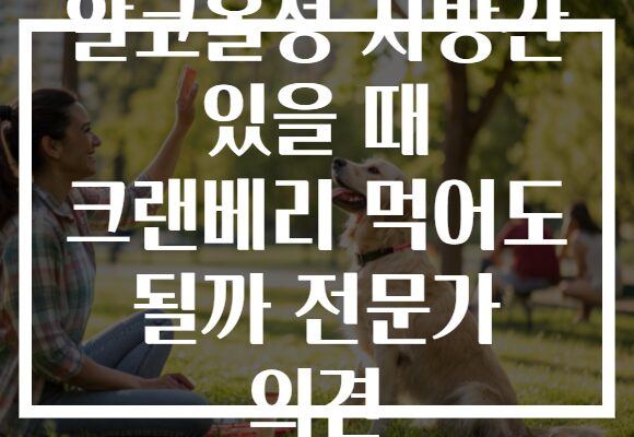 알코올성 지방간 있을 때 크랜베리 먹어도 될까 전문가 의견