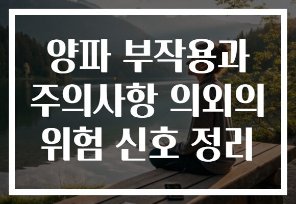 양파 부작용과 주의사항 의외의 위험 신호 정리