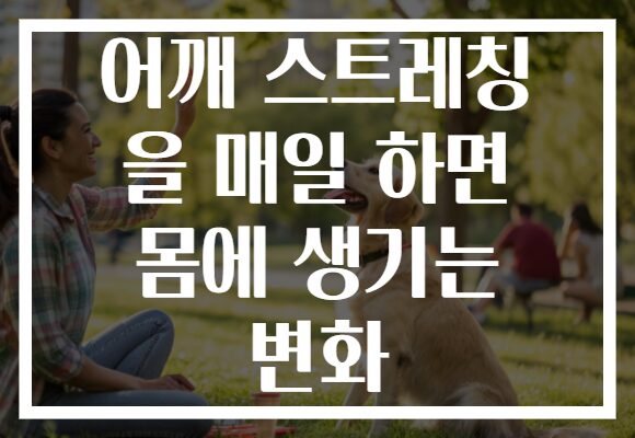 어깨 스트레칭 을 매일 하면 몸에 생기는 변화
