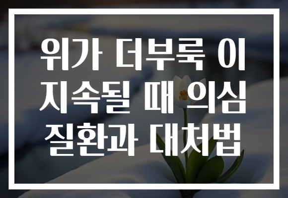 위가 더부룩 이 지속될 때 의심 질환과 대처법