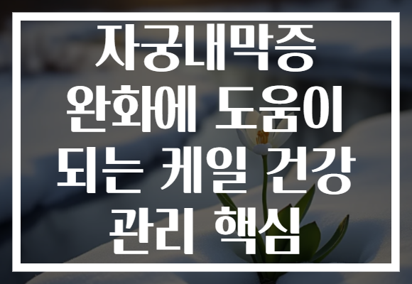 자궁내막증 완화에 도움이 되는 케일 건강 관리 핵심