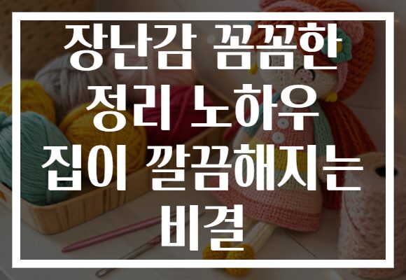 장난감 꼼꼼한 정리 노하우 집이 깔끔해지는 비결