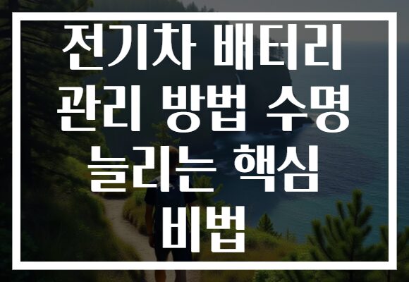 전기차 배터리 관리 방법 수명 늘리는 핵심 비법