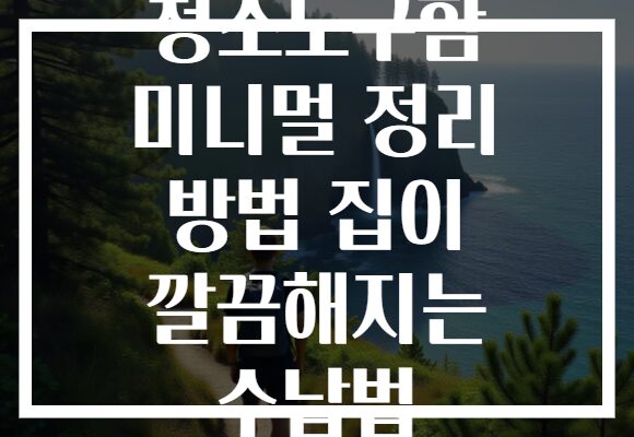 청소도구함 미니멀 정리 방법 집이 깔끔해지는 수납법