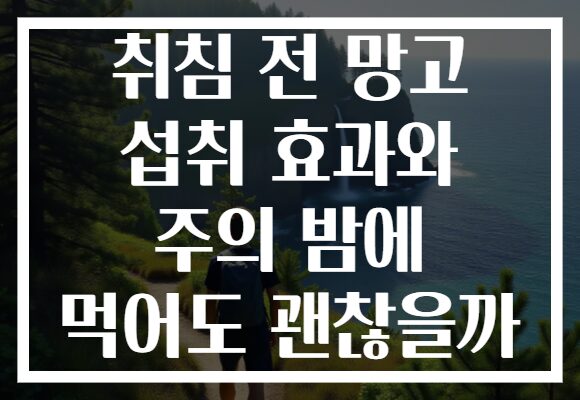 취침 전 망고 섭취 효과와 주의 밤에 먹어도 괜찮을까