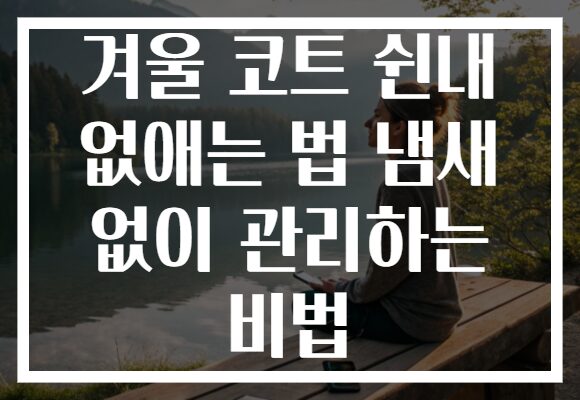 겨울 코트 쉰내 없애는 법 냄새 없이 관리하는 비법