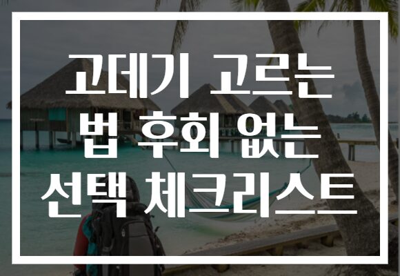 고데기 고르는 법 후회 없는 선택 체크리스트