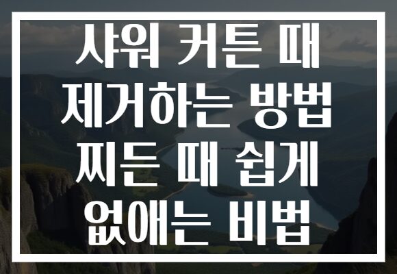 샤워 커튼 때 제거하는 방법 찌든 때 쉽게 없애는 비법
