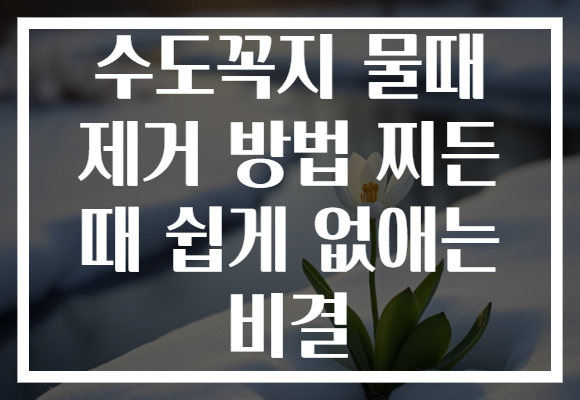 수도꼭지 물때 제거 방법 찌든 때 쉽게 없애는 비결