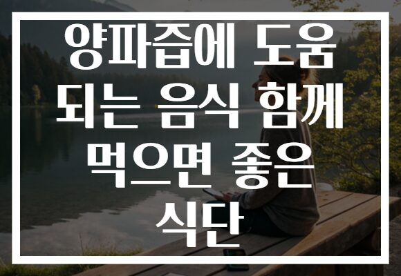 양파즙에 도움 되는 음식 함께 먹으면 좋은 식단