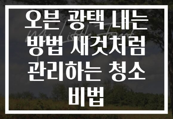 오븐 광택 내는 방법 새것처럼 관리하는 청소 비법