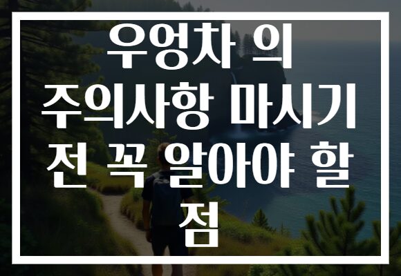 우엉차 의 주의사항 마시기 전 꼭 알아야 할 점