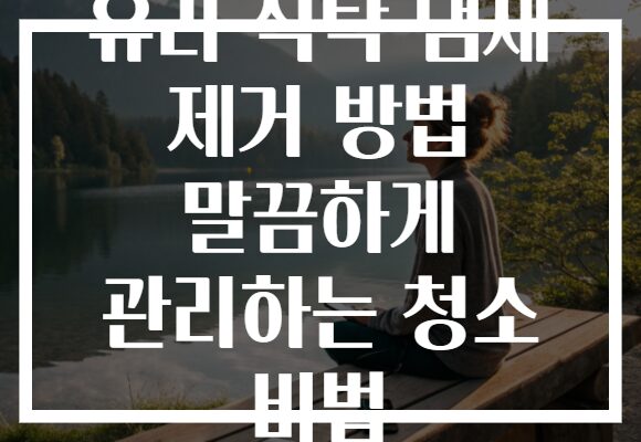유리 식탁 냄새 제거 방법 말끔하게 관리하는 청소 비법