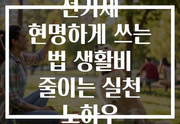 전기세 현명하게 쓰는 법 생활비 줄이는 실천 노하우