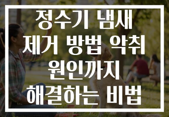 정수기 냄새 제거 방법 악취 원인까지 해결하는 비법