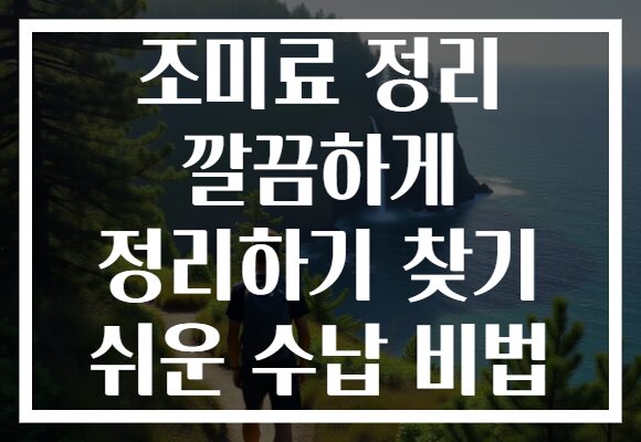 조미료 정리 깔끔하게 정리하기 찾기 쉬운 수납 비법