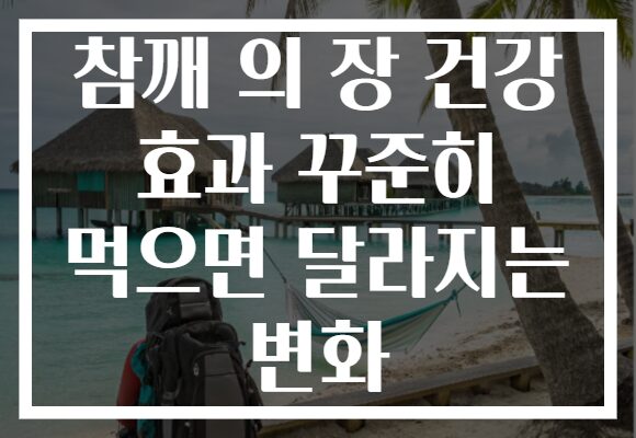 참깨 의 장 건강 효과 꾸준히 먹으면 달라지는 변화