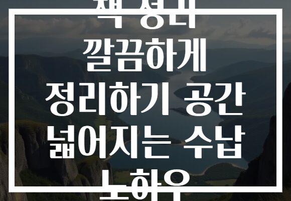 책 정리 깔끔하게 정리하기 공간 넓어지는 수납 노하우